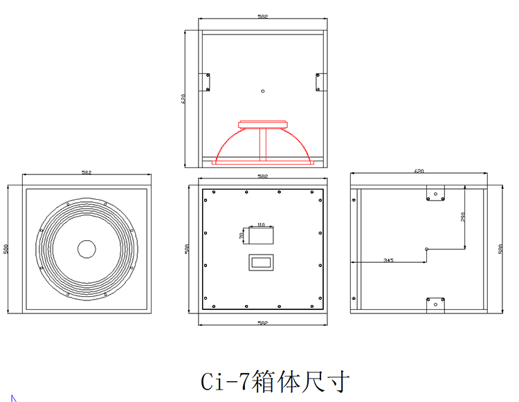 专业15寸音箱制作图纸图片